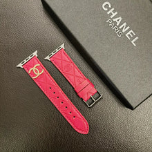 Load image into Gallery viewer, Luxury Gold Monogram 3D Embossed Leather Apple Watch Strap
