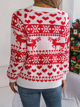 Load image into Gallery viewer, Christmas Element Round Neck Long Sleeve Sweater