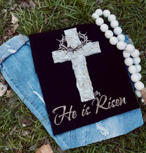 Load image into Gallery viewer, He is Risen Cross (DTF Tee)