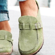 Load image into Gallery viewer, Round Toe Low Heel Buckle Loafers