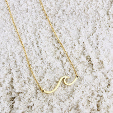 Load image into Gallery viewer, UPON THE WATERS WAVE NECKLACE : Matthew 14:29 Christian Faith