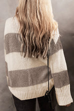 Load image into Gallery viewer, Color Block Round Neck Sweater