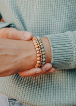 Load image into Gallery viewer, Cypress Wood + 14K Gold Filled || Beaded Stretch Bracelet