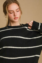 Load image into Gallery viewer, Umgee Wool Blend Striped Round Neck Sweater