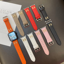 Load image into Gallery viewer, Genuine Pattern Leather Apple Watch Strap