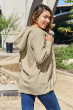 Load image into Gallery viewer, Full Size Teddy Hooded Jacket with Pockets