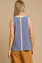 Load image into Gallery viewer, Umgee Round Neck Texture Striped Tank