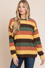 Load image into Gallery viewer, BOMBOM Multi-Color Striped Knit Top