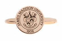 Load image into Gallery viewer, Sterling Silver College Graduation Rings: Elegant Tiny Logo Jewelry for Proud Alumni