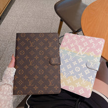 Load image into Gallery viewer, Luxury Canvas Monogram Leather Fresh Summer Theme Pattern Apple iPad case