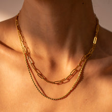 Load image into Gallery viewer, 18K Gold-Plated Double Layered Necklace