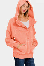 Load image into Gallery viewer, Zenana Acid Wash Fleece Kangaroo Hoodie