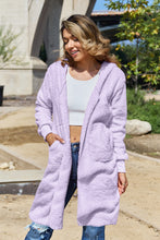 Load image into Gallery viewer, Double Take Full Size Hooded Teddy Bear Jacket with Thumbholes