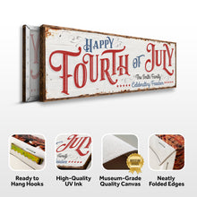 Load image into Gallery viewer, Happy 4th of July Personalized Sign
