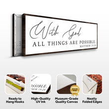 Load image into Gallery viewer, With God All Things Are Possible Faith Sign III