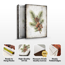 Load image into Gallery viewer, Vintage Winter Pine Cone Christmas Wall Art IV