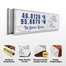 Load image into Gallery viewer, House Retreat Coordinates Sign