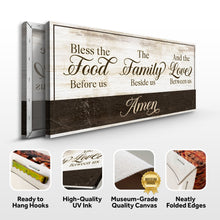 Load image into Gallery viewer, Bless The Food Before Us And The Love Between Us Sign V