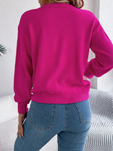 Load image into Gallery viewer, Contrast Round Neck Long Sleeve Sweater