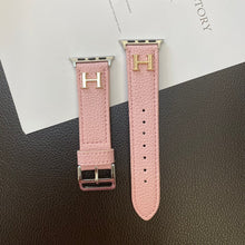 Load image into Gallery viewer, Genuine Pattern Leather Apple Watch Strap
