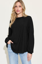 Load image into Gallery viewer, Basic Bae Full Size Ribbed Round Neck Long Sleeve T-Shirt