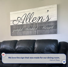 Load image into Gallery viewer, Family Grateful Sign