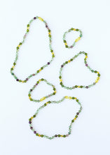 Load image into Gallery viewer, Raw Baltic Sea Amber + Fluorite + Peridot || Gemstone Necklace