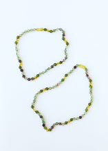 Load image into Gallery viewer, Raw Baltic Sea Amber + Fluorite + Peridot || Gemstone Anklet or Bracelet