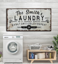 Load image into Gallery viewer, Personalized Laundry Room Sign