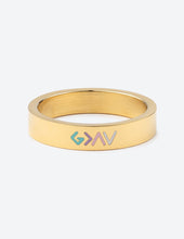 Load image into Gallery viewer, Gold Enamel Highs and Lows Ring