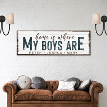 Load image into Gallery viewer, Home Is Where My Boys Are Sign