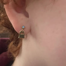 Load image into Gallery viewer, Cute Ghost Stud Earrings with Sparkling Cubic Zirconia - Perfect Halloween Gifts for Her