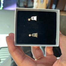 Load image into Gallery viewer, Cute Ghost Stud Earrings with Sparkling Cubic Zirconia - Perfect Halloween Gifts for Her