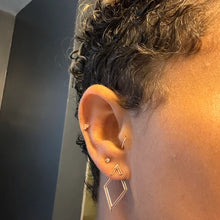 Load image into Gallery viewer, Elysian Rhombus Ear Jacket Earrings | Dazzling Geometric Design for Effortless Elegance