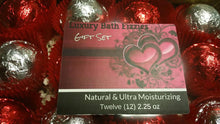 Load image into Gallery viewer, Gift Set (Romance) with 12 luxury bath bomb fizzies - foil wrapped 2.25 oz each, perfect gifts!!