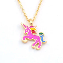 Load image into Gallery viewer, Bath Bomb Gift Set with Unicorn necklaces hidden in each bath bomb, 1 each black, white, red and rose, great for parties and gifts