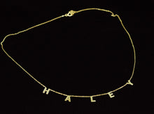 Load image into Gallery viewer, Personalized Initial Name Necklace | Customizable Spaced Letter Jewelry by SilverGoldandRose