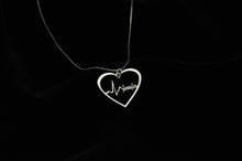 Load image into Gallery viewer, SilverGoldandRose Personalized Heartbeat Necklace - 8K Solid Gold Custom EKG Keepsake