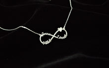 Load image into Gallery viewer, Eternal Love Infinity Necklace - Personalized Gold Necklace with Names &amp; Heart