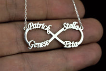 Load image into Gallery viewer, Personalized Infinity Name Necklace | Family Bonding in Silver &amp; Gold | Cherish Your Loved Ones Forever