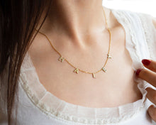 Load image into Gallery viewer, Personalized Initial Name Necklace | Customizable Spaced Letter Jewelry by SilverGoldandRose