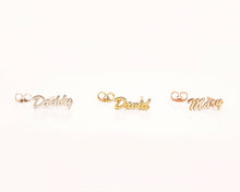 Load image into Gallery viewer, Personalized Silver Name Stud Earrings