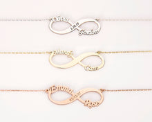 Load image into Gallery viewer, Eternal Charm Infinity Name Necklace | Custom Birthstone Jewelry for Women | Personalized Elegance