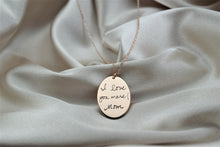 Load image into Gallery viewer, Actual Fingerprint and  Handwriting Necklace - Sterling Silver Memorial Jewelry
