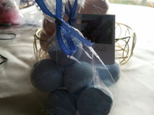 Load image into Gallery viewer, 14 bath bombs in French Lilac fragrance, gift bag bath fizzies, great for dry skin, shea, cocoa, 7 ultra rich oils