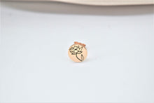 Load image into Gallery viewer, Bloomin' Gifts Personalized Birth Flower Earrings - Custom Floral Signet in Silver, Gold &amp; Rose Gold for Her