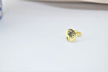 Load image into Gallery viewer, Bloomin' Gifts Personalized Birth Flower Earrings - Custom Floral Signet in Silver, Gold &amp; Rose Gold for Her