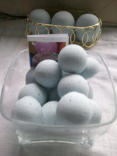 Load image into Gallery viewer, 14 bath bombs (select from over 100 fragrances) our Little Bag of Balls (great for dry skin)