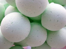 Load image into Gallery viewer, 14 bath bombs in Coconut Lime fragrance, gift bag bath fizzies, great for dry skin, shea, cocoa, 7 ultra rich oils