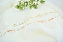 Load image into Gallery viewer, Personalized Two Name Necklace - Gold, Silver, or Rose Gold with Diamonds &amp; Birthstones | Meaningful Jewelry